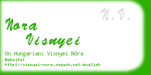 nora visnyei business card